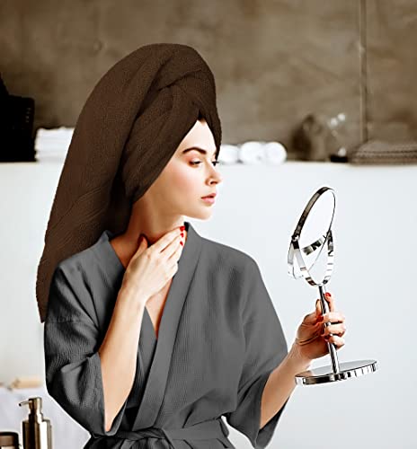 Utopia Towels 8-Piece Premium Towel Set, 2 Bath Towels, 2 Hand Towels, and 4 Wash Cloths, 600 GSM 100% Ring Spun Cotton Highly Absorbent Towels for Bathroom, Gym, Hotel, and Spa (Brown) - color: Dark Brown, size: 8 Pieces Towel Set