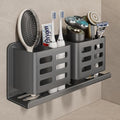 Aluminum Toothbrush Holder， Wall-Mounted，Bathroom Rack，4 Slot，Grey | Bracket Shower Toothbrush Razor Holder Suitable for Toothbrush, Toothpaste, Razor and Comb etc Bathroom Storage - size: Gray four slots