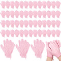 Didaey 104 Pcs Exfoliating Glove Bulk Shower Gloves with Hanging Loop Exfoliating Body Scrubber Dead Skin Remover for Body Bath Beauty Spa Massage Scrubs Men Women Bathing(Pink) - color: Pink