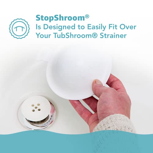 StopShroom The Ultimate Universal Drain Stopper Plug for Bathtub, Bathroom, and Kitchen Sink Drains (White) - color: White
