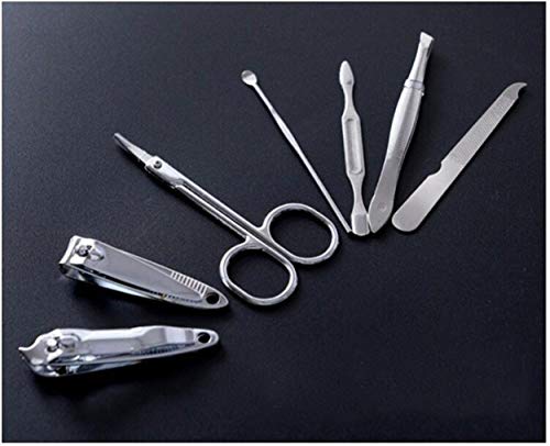 mossty Portable Manicure Set Mini Grooming kit Nail Clipper Accessories Fingernail Trimmer for Home Travel Gift - color: Pikn