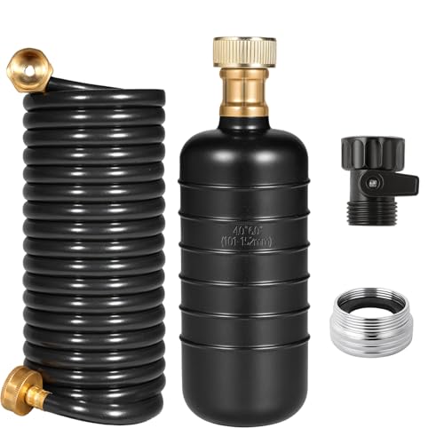 Drain Bladder Kit, Drain Cleaning Bladder With Water Stop Valve Faucet Adapter And 16 3/8ft Garden Hose, Drain Blockage Unclog Kit For Bathroom Drains Kitchen Sinks, Fit 4 To 6 IN Drain Pipes
