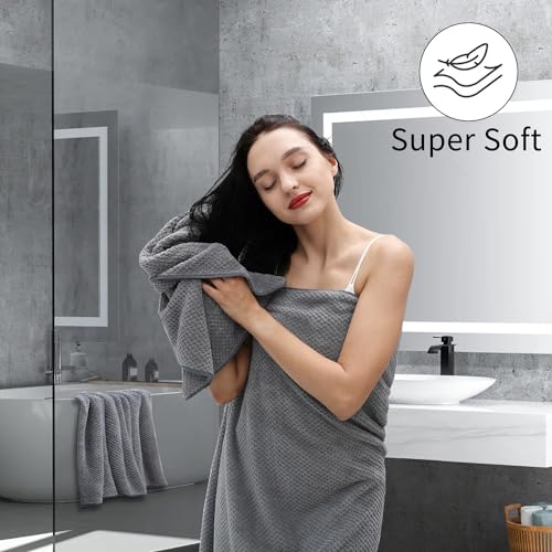 Hailea Grey Hand Towels Set 16x31 Inches,Soft Microfibers Bathroom Towel Set 2 Pack,Highly Absorbent Quick Dry Luxury Towel Hotel Spa Gym Hand Towel Collection for Bathroom - color: Grey, size: 2-Piece Hand Towel