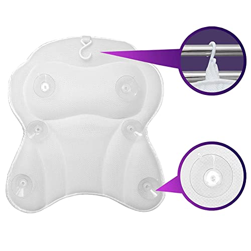Luxury Ergonomic Bath Spa Tub Relax Pillow Cushion Headrest Neck Back Support