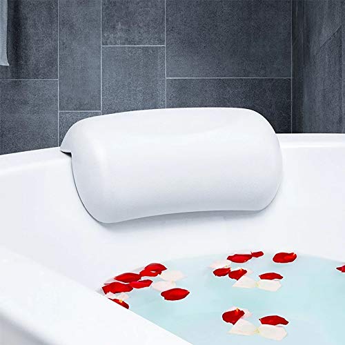 SPA Bath Pillow Non-Slip Bathtub Headrest Soft Waterproof Bath Pillows with Suction Cups Easy to Clean Bathroom Accessories (1pc) - color: 1pc