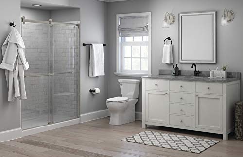 Franklin Brass 5-Piece Matte Black Bathroom Set (2) Towel Racks, Ring, Toilet Paper Holder, Hook | Kinla Bath Accessories - color: Matte Black, style: 5-Piece Bath Accessory Set