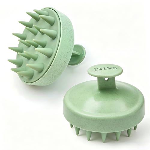 Ella & Sara 4PCS Scalp Massager for Hair Care Scalp Exfoliator Scalp Scrubber for Hair Growth with Soft Bristles, Scalp Exfoliator Brush Dandruff Removal Shampoo Brush for Wet Dry Scalp Care - size: 4-Pack