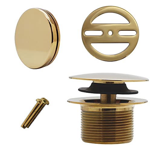 Westbrass Mushroom Tip-Toe Tub Trim Set with Floating Faceplate, Polished Brass, D398RK-01 - color: Polished Brass, size: 1 Pack