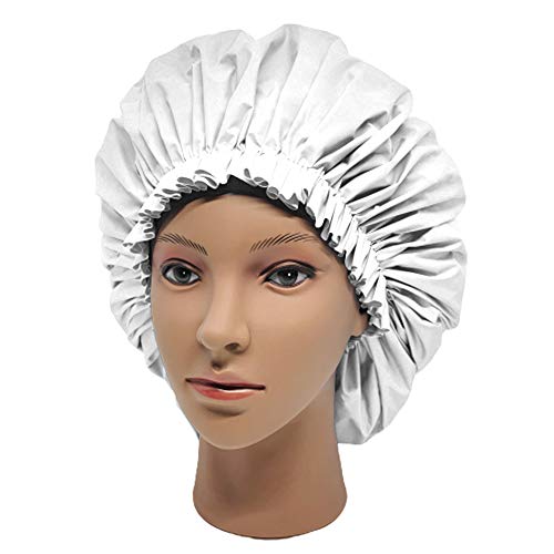 ELEBOX Premium Collection Super Jumbo Shower Cap White - color: White