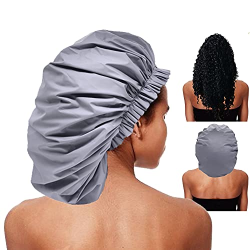 ELEBOX Premium Collection Super Jumbo Shower Cap Grey - color: Grey