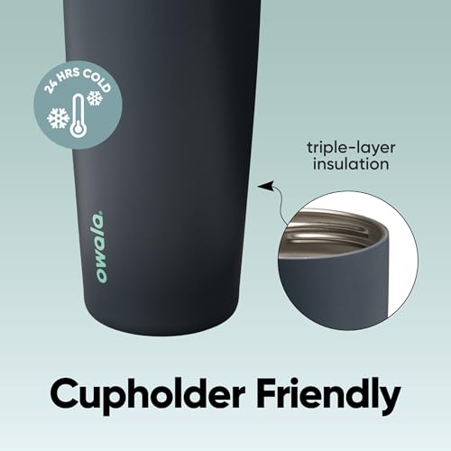 Owala FreeSip Sway Insulated Stainless Steel Water Bottle with Two-Way Spout, Built-In Straw and Bucket Handle, Made for Travel, School, and Sports, 30oz, BPA Free, Leak Proof, Foggy Tide - color: Foggy Tide, size: 30 Ounces
