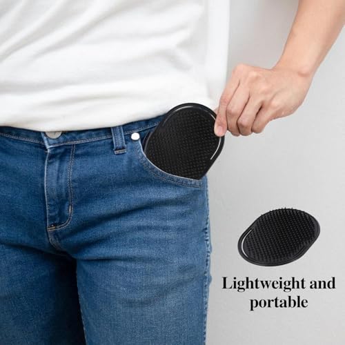 6 Pcs Palm Combs for Men, Soft Portable Pocket Brush, Massager Hair Brush, Shower Comb (Medium, Count, 6)