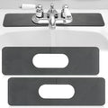 Tioncy 2 Pcs Faucet Mat Sink Splash Guard Oval-hole Oval Splash Pad for Kitchen Sink Oval Base Diatomite Faucet Mat for Bathroom Absorbent Mat Splatter Screens(Dark Gray) - color: Dark Gray