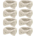 Semato Bachelorette Party Favor Set - Bride and Bridesmaid Spa Headbands, Skincare Head Bands for Women, Cute Bow Party Supplies (Light Coffee) - color: Light coffee