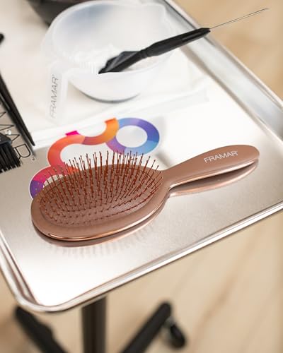 FRAMAR Chocolate Hair Brush Detangler – Wet Hair Brushes For Women, Womens Hair Brush, Hair Accessories, Hairbrush For Women, Cepillos Para Cabello, Reduces Breakage – Detangle Brush - color: Chocolate