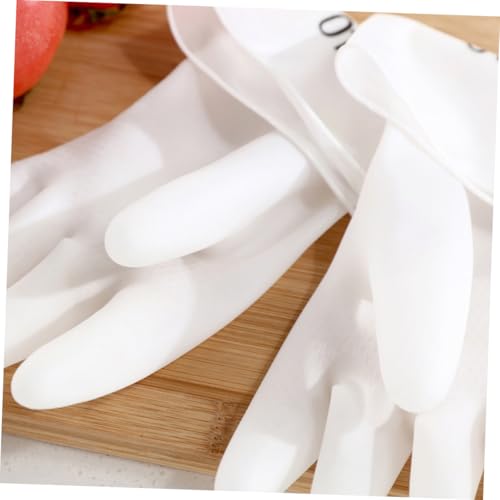 Hemobllo Waterproof Household Cleaning Gloves 4-pair Set, Large Size Latex and Plastic Steel Protective Gloves for Kitchen, Bathroom, and Housework Use