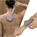 Back Scrubber for Shower Women Men, 2-Piece Exfoliating Bath Brush Set with Long Handle – Body Scrubber for Back, Dead Skin Remover
