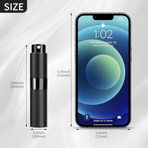 Perfume Travel Refillable Atomizer 8ML (3PCS) - Empty Cologne Spray Bottle, Portable & Leakproof Sprayer for Travel (Black, Blue, Silver) - color: Black, Blue, Silver