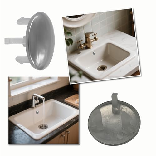 6 Pack Stainless Sink Basin Trim Overflow Cover,Sink Overflow Trim Ring Steel Round Hole Cover,Basin Trim Ring Insert in Hole Round Caps for Home,Sink,Bathroom,Kitchen - color: Single-layer Spherical