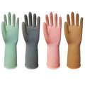 DOSEWART 4 Pairs Rubber Cleaning Gloves, Dishwashing Kitchen Gloves for Washing Dishes Non-Slip Grip Design for Cleaning