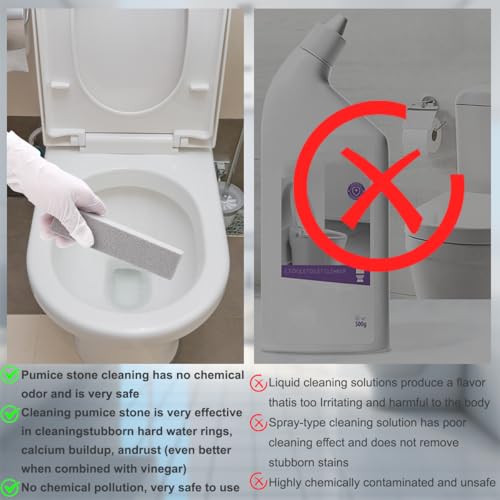 Herda 10 Pack Pumice Stone for Toilet Bowl Cleaning, Powerfully Pumice Stick for Cleaning Hard Water Rings, Calcium Buildup, Rust, Pumice Bar for Toilets, Bathtubs, Grills, Swimming Pools, Sinks - size: 10Pack with Glove