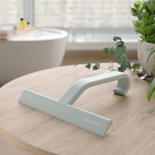 dancemoon JustHang Shower Squeegee for Glass Doors, All-One-Piece Award-Winning Silicone Squeegee with Built-in Hook for Bathroom, Window, Mirror, Tile Wall,Car, Streak-Free Cleaner,10-Inch Sage Green - color: Sage Green, size: 10 Inches