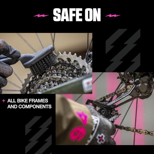 Muc-Off 220 3 Piece Premium Brush Kit - Includes 3 Bike Cleaning Brushes With Durable Nylon Bristles And Ergonomic Rubberised Handles To Minimise Impact - size: 3 Piece
