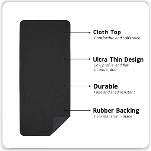 Bosap Bath Mat,Ultra Thin Bathroom Runner Rugs,Large Bath Mats for Bathroom,Quick Dry,Non-Slip,Machine Washable,Low Pile,Bath Rug,Shower Outside,Sink,Home Decor Accessories.Black,3'x5'(36x60inch) - color: Black, size: 3' X 5' (Rectangular)