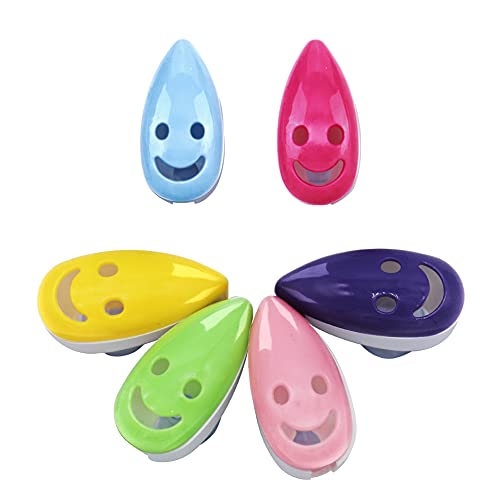 Toothbrush Holder Cover, 6pcs Toothbrush Head Cover Case Cap Suction Cup Portable Toothbrush Protector 6 Colors for Family, Kids, Travel