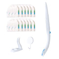 Disposable Toilet Brush, Toilet Bowl Brush and Holder with Cleaner Refill Pads, Wall-Mounted Toilet Brush,Toilet Brush Wand Starter Kit,1 Wand + 12 Refills(Flushable) + 1 Stand + 1 Hook