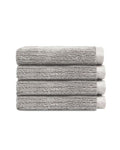 Cozy Earth Ribbed Washcloth Set - 60% Cotton 40% Viscose from Bamboo Bathroom Washcloths - Soft & Absorbent Textured Ribbed Pattern - 4 Pack Light Grey - color: Light Grey, size: Washcloth