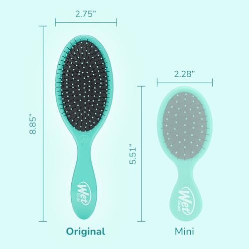 Wet Brush Original Detangler Hair Brush, Amazon Exclusive Aqua- Ultra-Soft IntelliFlex Bristles-Detangling Hairbrush Glides Through Tangles For All Hair Types (Wet Dry & Damaged Hair) - Women & Men | Ultra Soft IntelliFlex Bristles Gently Separate Knots w