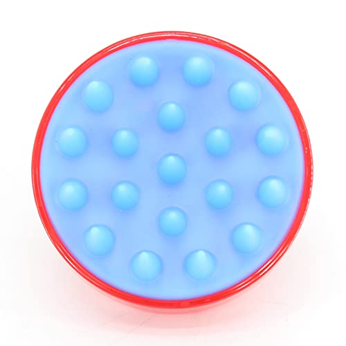 BTWTRY Red Hair Shampoo Brush Scalp Care Hair Brush with Soft Silicone Care Scalp Massager for The Scalp Exfoliate and Deep Scalp Cleansing (Red) - color: Red