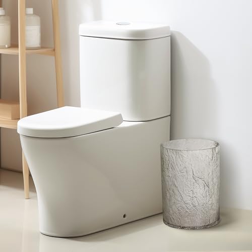 RQYIXI 6 PCS Resin Bathroom Accessories Set, Silver-Grey, Minimalist Luxury | Modern Elegance Shatterproof Bathroom Set Includes: Soap Dispenser,Toothbrush Holder,Tumbler,Soap Dish,Tray,Trash Can - size: 6pcs