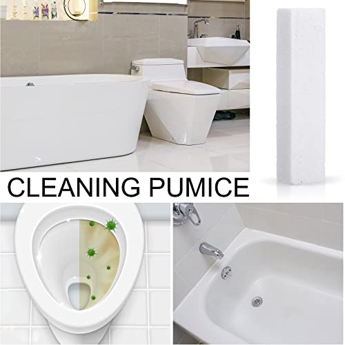 Norme 30 Pack Pumice Stones for Toilet Bowl Cleaning Scouring Pad Pumice Stick Cleaner for Cleaning Toilets Bathtubs Grills Kitchen Oven Stove Swimming Pools Sinks 5.9 x 1.4 x 0.9''(White) - color: White