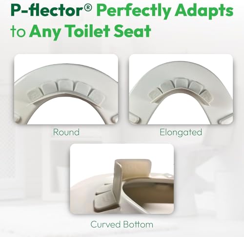 P-flector® Toilet Seat Urine Guard (2-Pack) - Pee Splash Guard for Potty-Training Kids, Adults, Seniors & Special Needs Individuals - Fits Round, Elongated & Curved Toilet Seats - size: 2 Pack