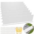Gutter Valley Splash Guards, 15.7 x 3.5 Inch 8 Pack Gutter Guard, Aluminum Rain Gutter Guard Downspout Rain Diverter for Roof Shingle, Rain Drip Guard for Straight House (White) - color: White-C