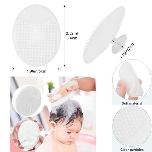 Baby Hair Brush and White Cradle Cap Brush Set for Newborns and Toddlers, Wooden Baby Hair Brush Set with Soft Goat Bristle, Baby Hair Care Kit (2PCS) - color: 2pcs(hair Brush+white Cradle Cap Brush)