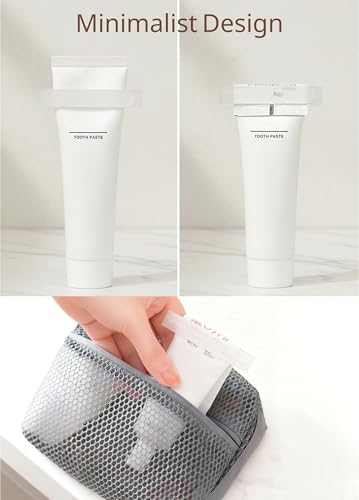 4-Pack Toothpaste Squeezer, Tube Squeezer Tool & Tooth Paste Dispenser | JM.JEEMI PP Toothpaste Roller for Bathroom, Works with Creams, Cosmetics, Lotions in Tubes up to 2.6" Wide