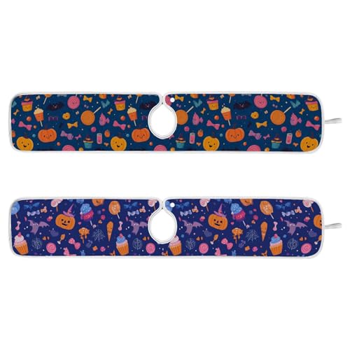 Candy Halloween Pumpkin Bat Sink Mat for Faucet Sink Splash Guard Faucet Handle Drip Catcher for Kitchen Bathroom Absorbent Microfiber Dish Drying Mat with 1 Hole 2pc - color: Candy Halloween Pumpkin Bat, size: 30x5.5in x2