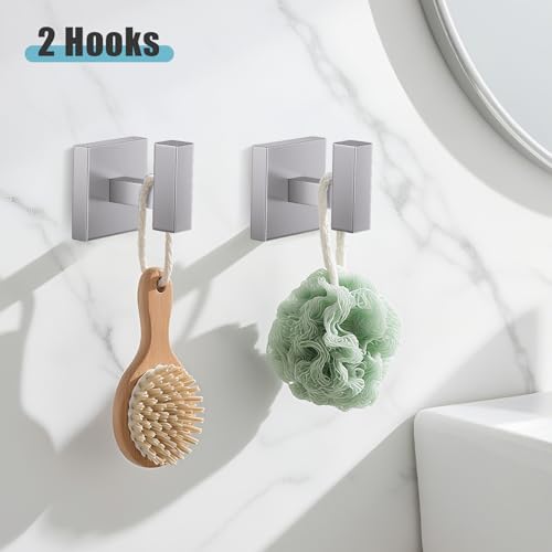 YACVCL 5-Pieces Brushed Nickel Bathroom Hardware Accessories Set Towel Bar Set Upgraded Toilet Paper Holder with Shelf Stainless Steel Wall-Mounted Bathroom Hardware Set 23.6 Inch - color: Brushed Nickel, size: 5Pcs