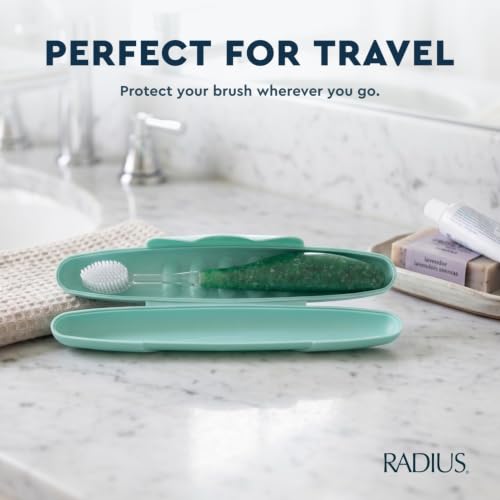 RADIUS Toothbrush Travel Case for Standard Brush, BPA-Free Recycled Plastic, Portable for Bathroom, School, Home, Camping - Caviar Pearl (FITS ALL CONVENTIONAL TOOTHBRUSH SOURCE TOOTHBRUSH) - color: Caviar Pearl