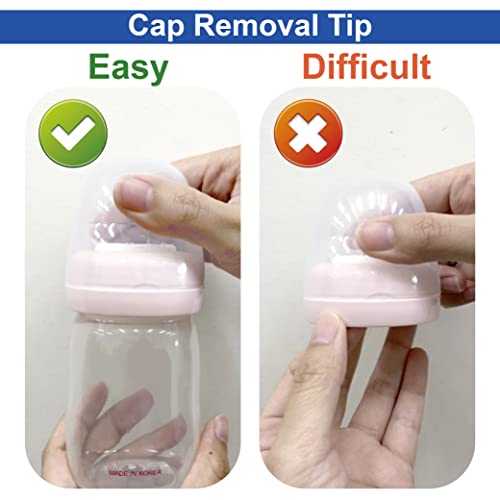 Maymom Dome Caps for Lansinoh Spectra Pigeon Wide-Mouth Collar Ring Compatible with Lansinoh Bottle Top Bottle Lid, 6pcs - color: Dome Cap