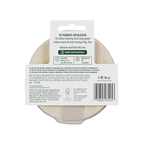 EcoTools Dry Body Brush,for Post Shower & Bath Skincare Routine,Removes Dirt and Promotes Blood Circulation,(Pack of 12) - size: Pack of 12