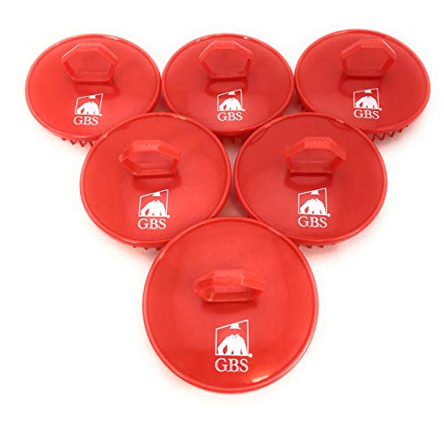 G.B.S Shampoo Scalp Massage Brush, Grooming Travel Effortless Glide Fine Tooth Durable Material, Pack of 6, Red - color: 6red