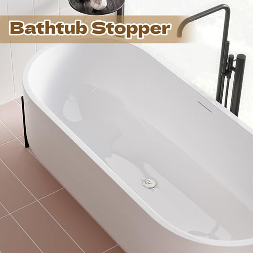 Luomorgo 2 Pack Rubber Drain Stopper, 1-5/8 to 1-3/4 Inch, White | Leak-Proof, Fits Bathtub & Kitchen Sink, Heavy Duty Seal, with Hanging Ring - size: Fits 1-5/8 Inch to 1-3/4 Inch