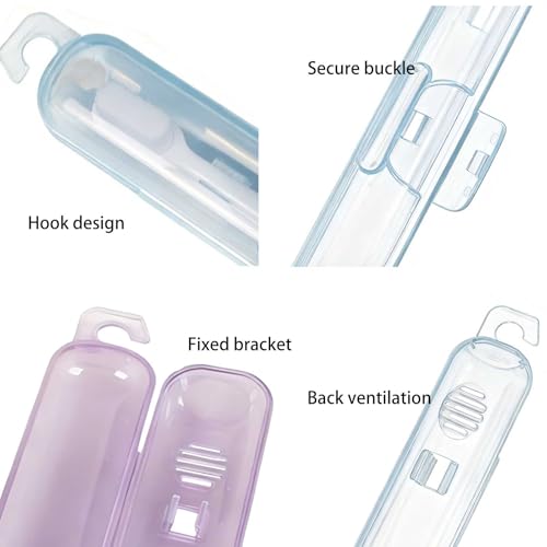 4 Pack Toothbrush Travel Case, Breathable Small and lightweight Toothbrush Holders - Compact Toothbrush Organizer for Travel, Vacation, Camping, Gym, Business Trips, Office, Cruise