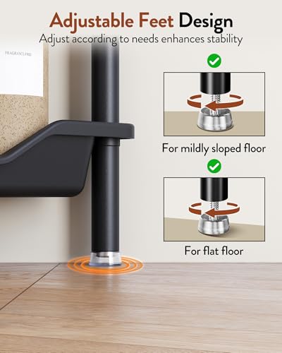 Orimade Rustproof 2 Tier Floor Standing Corner Shower Caddy Organizer, Plastic Aluminum Splicing Floor Corner Shelf Rack Stands for Bathroom, Black - color: Black, size: 2 Tier