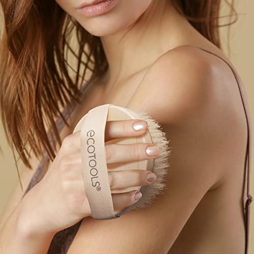 EcoTools Dry Body Brush, For Post Shower & Bath Skincare Routine, Removes Dirt & Promotes Blood Circulation, Helps Reduce Appearance of Cellulite, Eco-Friendly, Vegan & Cruelty-Free, 1 Count - size: 1 Count (Pack of 2)
