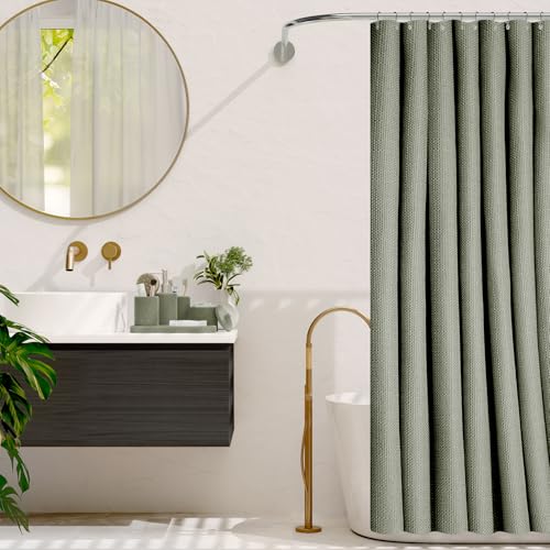 Clara Clark Sage Green Bathroom Set - Bathroom Sets with Shower Curtain and Rugs, 21PC Bathroom Accessory Set, Shower Curtain Set with Soap Dispenser & Toothbrush Holder - color: Sage Green, size: Complete Set + Bath Rugs